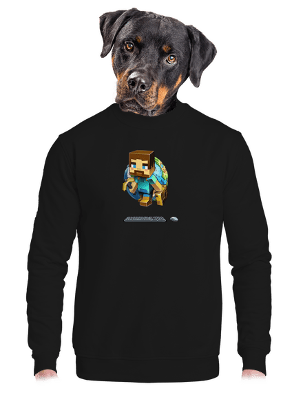 B17: Minecraft unisex mikina bez kapuce Black