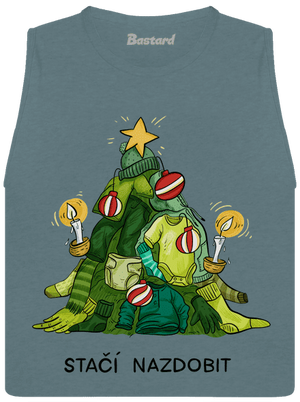 Stačí nazdobit dámské tílko volné Heather Deep Teal