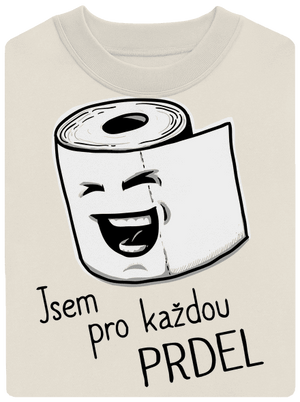 Prdel unisex mikina bez kapuce Off White