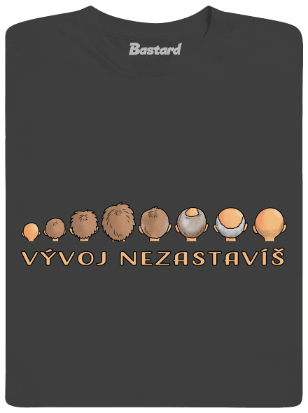 Vývoj nezastavíš pánské dlouhý rukáv Dark Grey