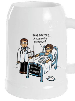 Diagnóza učitelka půllitr White