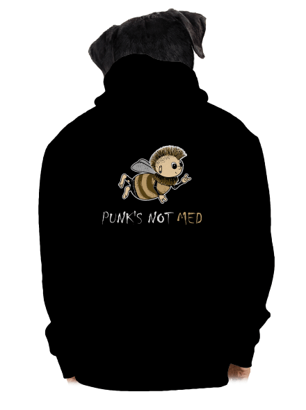 Punks Not Med pánská mikina na zip Black