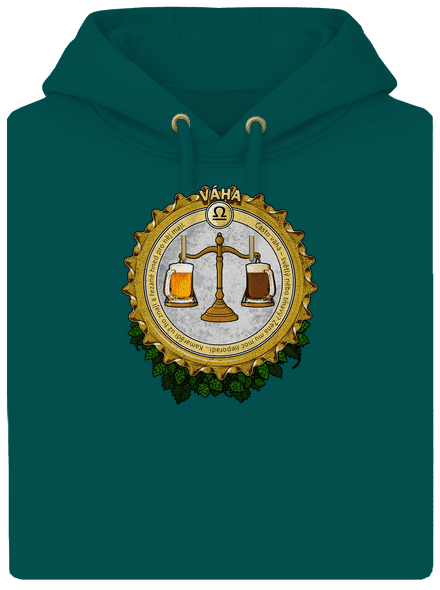 Pivní horoskop: Váha unisex mikina premium Emerald Green