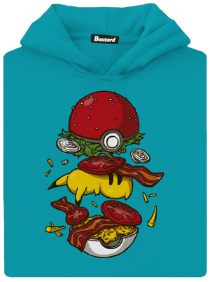 Pokémon burger dětská mikina klokanka Hawaiian Blue