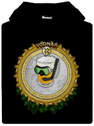 Pivní horoskop: Vodnář pánská mikina klokanka Black