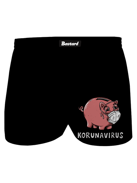 Korunavirus v kasičce pánské trenky Black