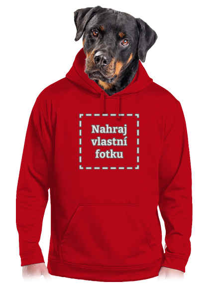 Vlastní potisk pánská mikina klokanka Red
