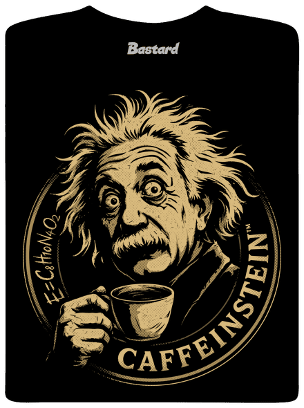 Caffeinstein pánské dlouhý rukáv Black