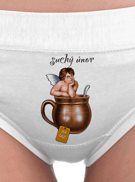 Suchý únor dámské kalhotky White