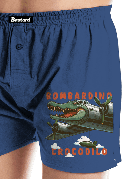 Bombardino Crocodilo – Italian Brainrot pánské trenky Blue