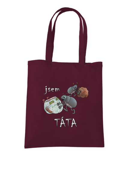 Jsem táta a máma taška Burgundy