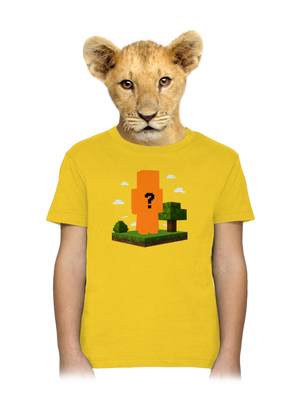 Minecraft z vlastní fotky dětské tričko Gold