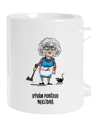 Neklidná - vlastní text velký hrnek White