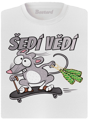 Šedí vědí - myšák dámské sportovní tričko White