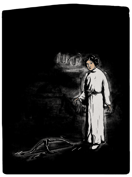 Luke a Leia dámská mikina na zip Black