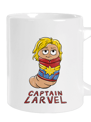 Captain Larvel velký hrnek White
