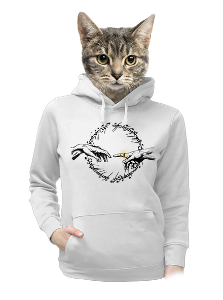 God of ring dámská mikina klokanka White