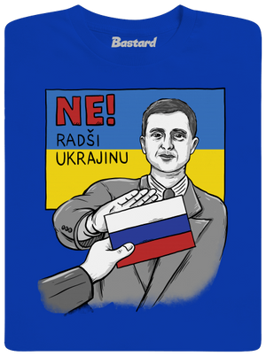 Ne! Radši Ukrajinu pánské dlouhý rukáv Royal Blue