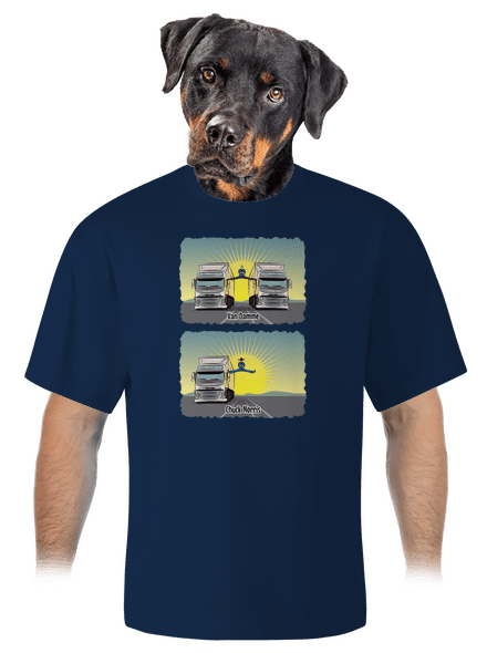 Chuck & Truck unisex tričko oversized Midnight Blue