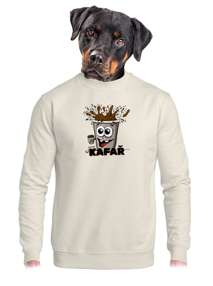 Jsem kafař unisex mikina bez kapuce Off White