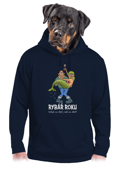 Rybář roku pánská mikina klokanka Navy