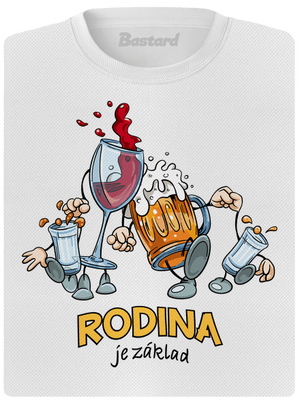 Rodina je základ dámské sportovní tričko White