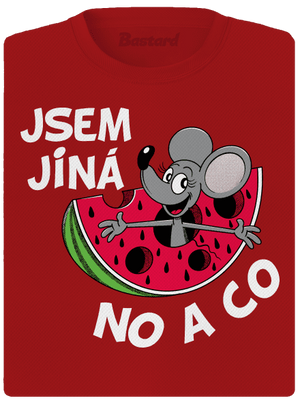 Jsem jiná dámské sportovní tričko Red Mal