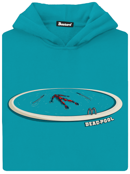 Dead in pool dětská mikina klokanka Hawaiian Blue