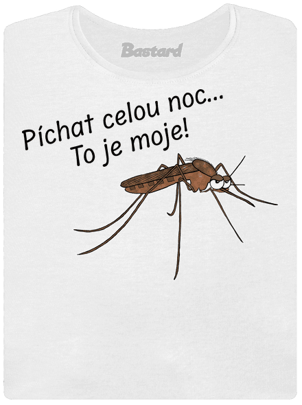 Komár s výdrží dámské tričko s lemem White