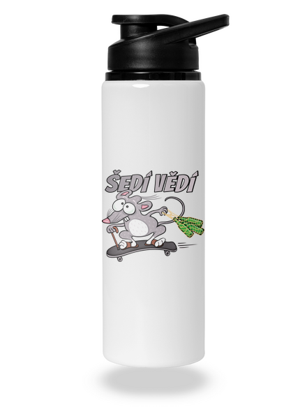 Šedí vědí - myšák lahev na vodu White