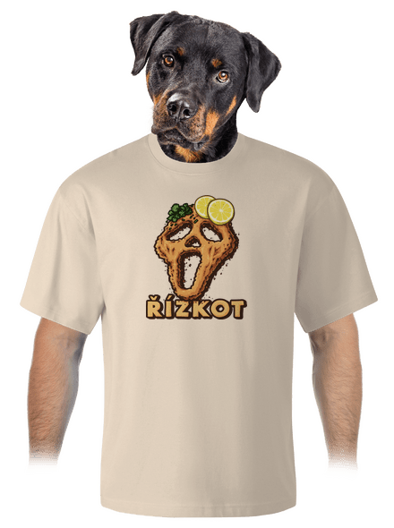 Řízkot unisex tričko oversized Almond