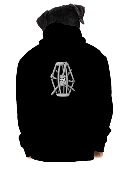 Ježek v kleci pánská mikina na zip Black