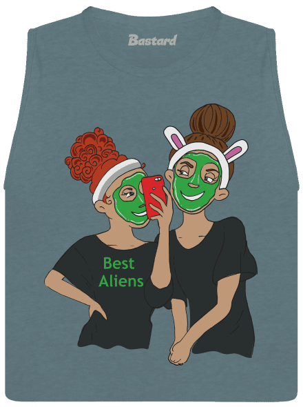 Best aliens dámské tílko volné Heather Deep Teal