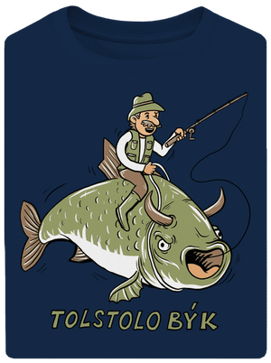 Tolstolobýk unisex tričko oversized Midnight Blue