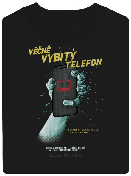 B13: Vybitý telefon unisex mikina bez kapuce Black