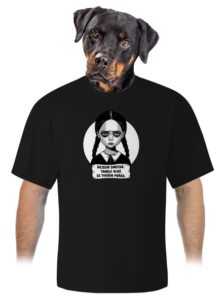 Nejsem smutná unisex tričko oversized Black
