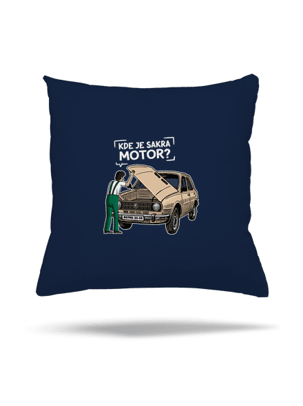 Kde je motor? polštář Dark Navy
