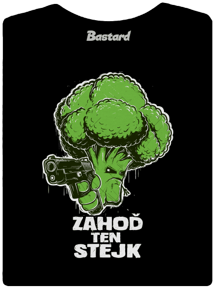 Zahoď ten stejk dámské tričko s lemem Black