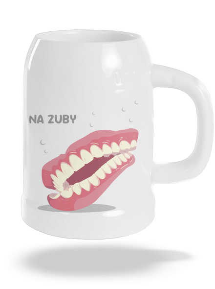 Hrnek na zuby půllitr White