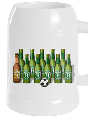Fotbalová jedenáctka půllitr White