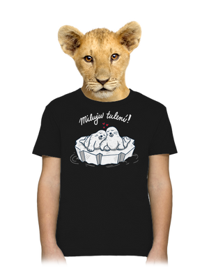 Miluju tulení dětské tričko Black