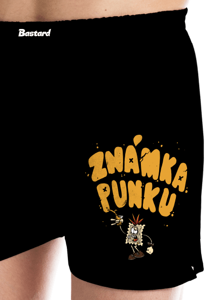 Vylitá známka punku  pánské trenky Black