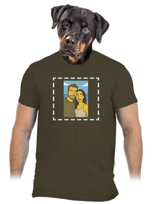 Simpsonovi z vlastní fotky pánské tričko Urban Khaki
