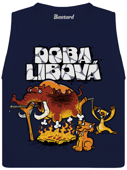 Doba libová dámské tílko volné Navy