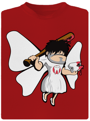 Zoubková víla pánské sportovní tričko Red Mal