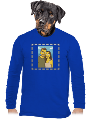 Simpsonovi z vlastní fotky pánské dlouhý rukáv Royal Blue