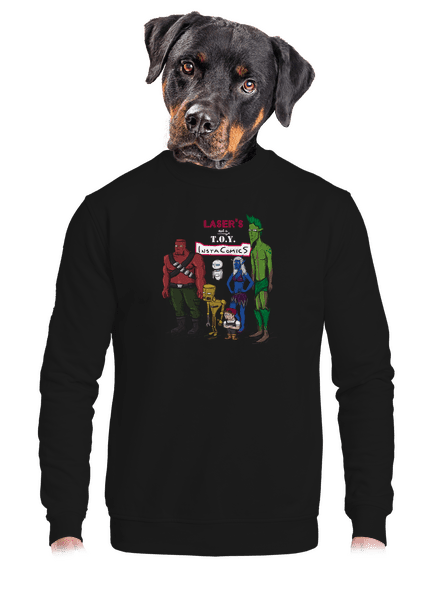 Laser's not a toy unisex mikina bez kapuce Black