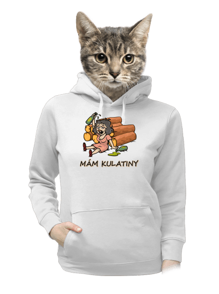 Mám kulatiny dámská mikina klokanka White