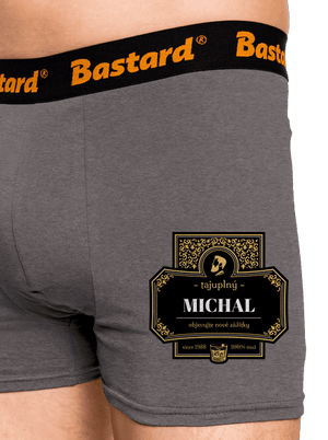 Alkoholová etiketa boxerky Gray Melange