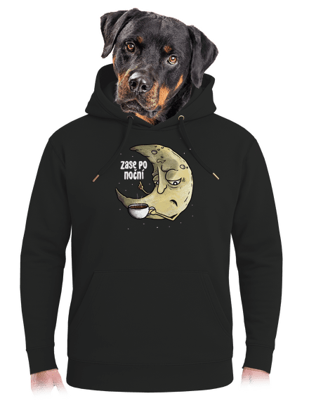 Zase po noční unisex mikina premium Dark Black